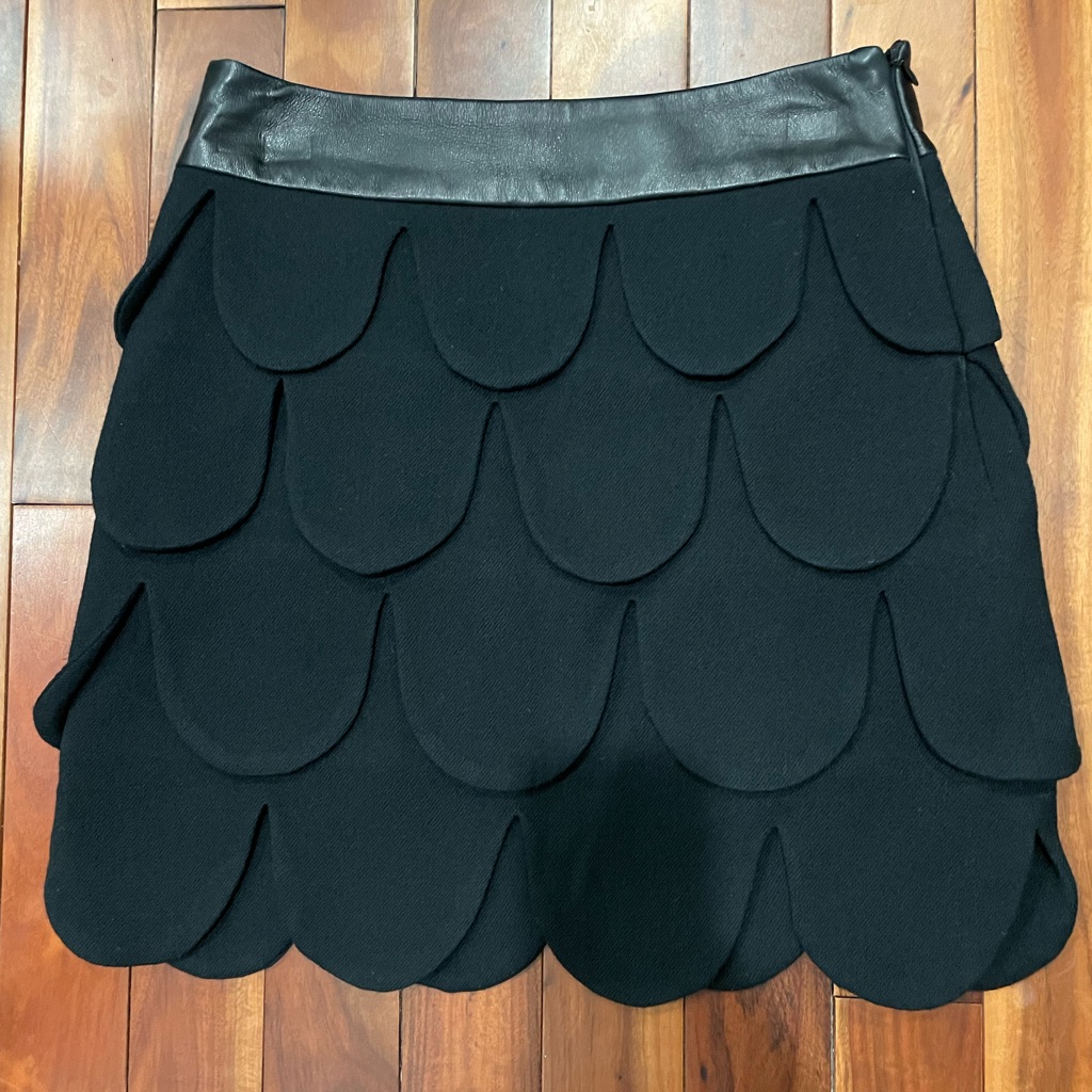 Milly Black Tiered Skirt